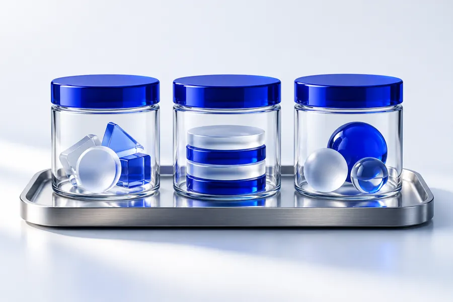 Three transparent capsules representing organised browser storage
